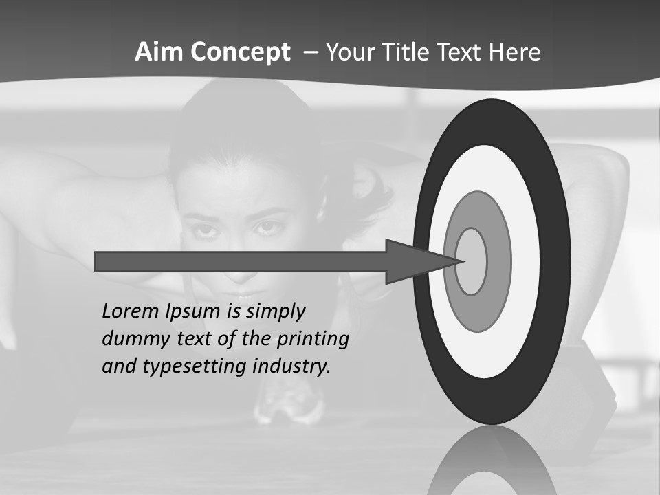 Woman Bodybuilder Abdominal PowerPoint Template