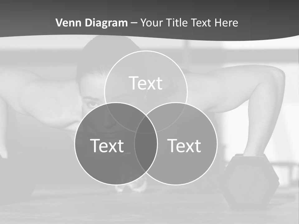 Woman Bodybuilder Abdominal PowerPoint Template