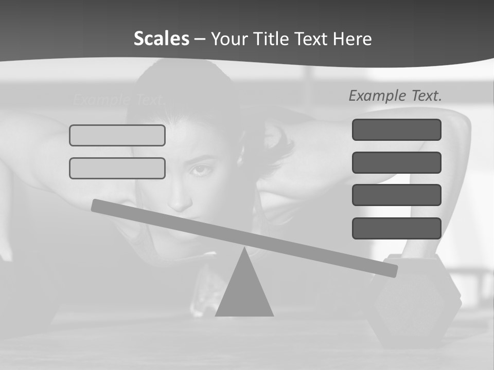Woman Bodybuilder Abdominal PowerPoint Template