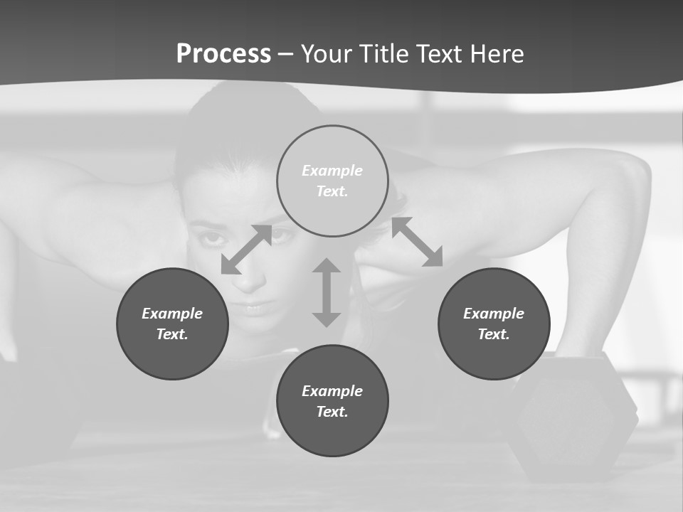Woman Bodybuilder Abdominal PowerPoint Template