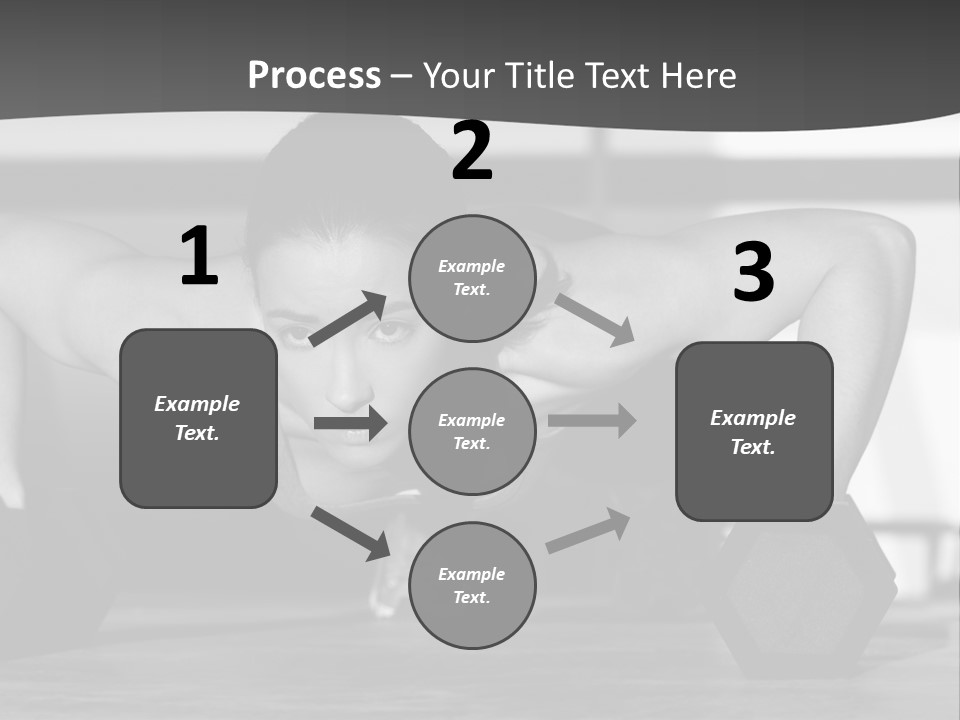 Woman Bodybuilder Abdominal PowerPoint Template