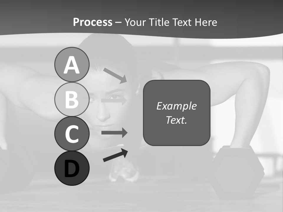 Woman Bodybuilder Abdominal PowerPoint Template