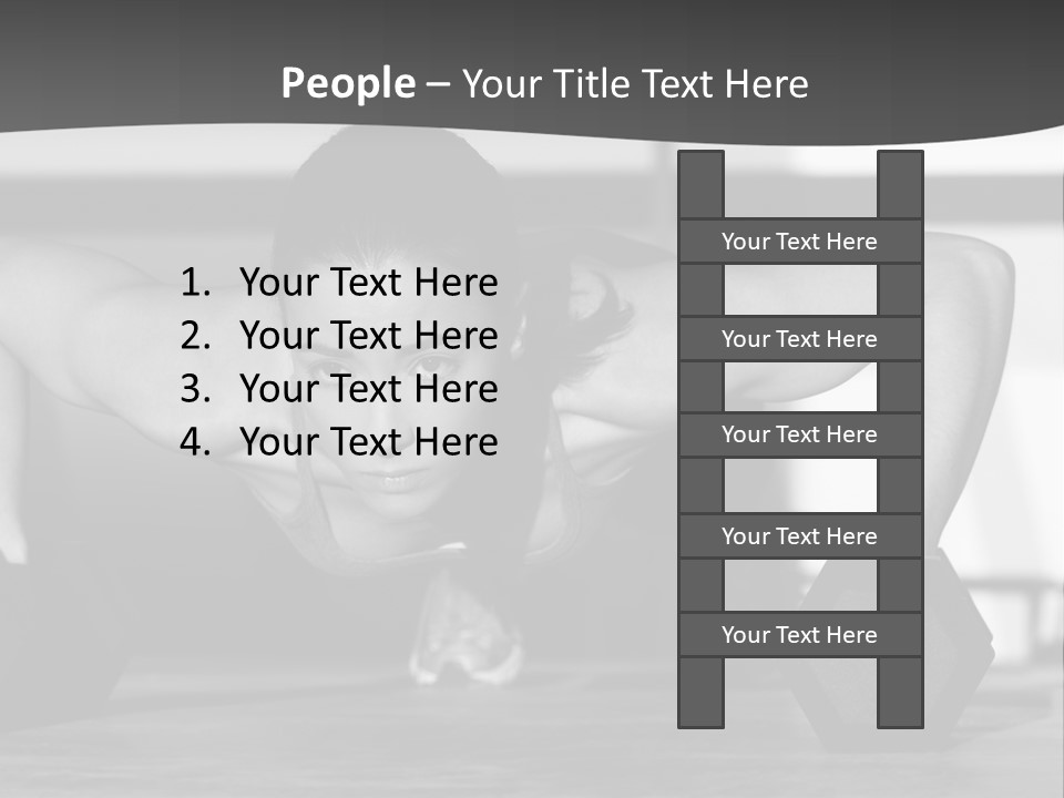 Woman Bodybuilder Abdominal PowerPoint Template