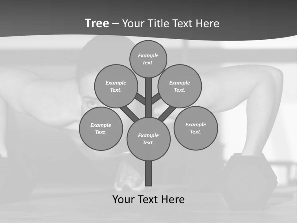 Woman Bodybuilder Abdominal PowerPoint Template