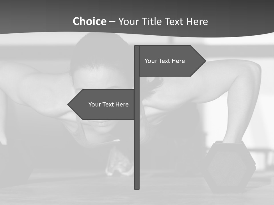 Woman Bodybuilder Abdominal PowerPoint Template