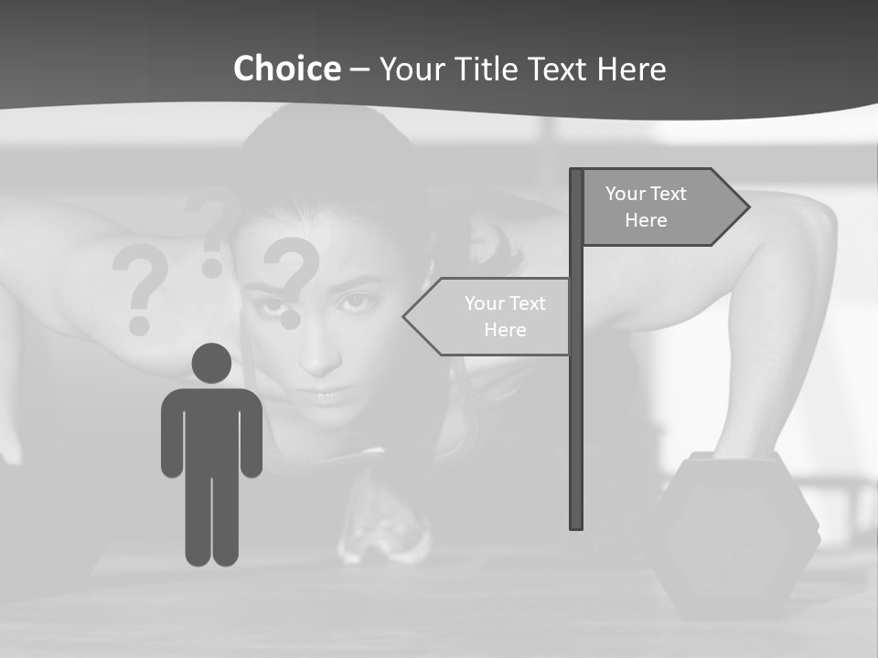 Woman Bodybuilder Abdominal PowerPoint Template