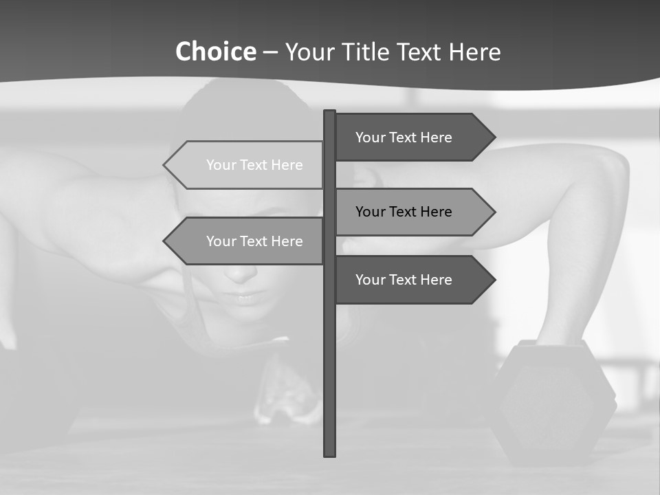 Woman Bodybuilder Abdominal PowerPoint Template