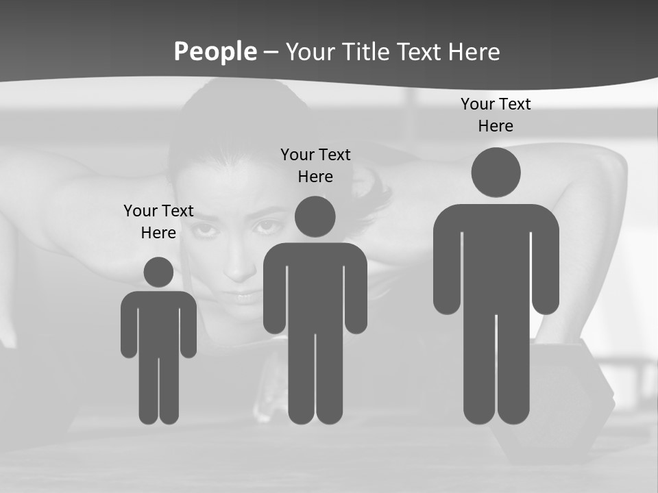 Woman Bodybuilder Abdominal PowerPoint Template