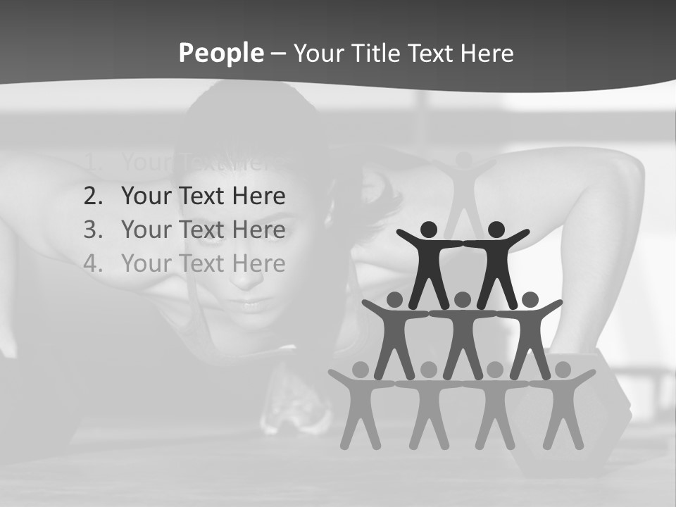 Woman Bodybuilder Abdominal PowerPoint Template