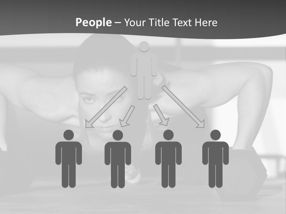 Woman Bodybuilder Abdominal PowerPoint Template