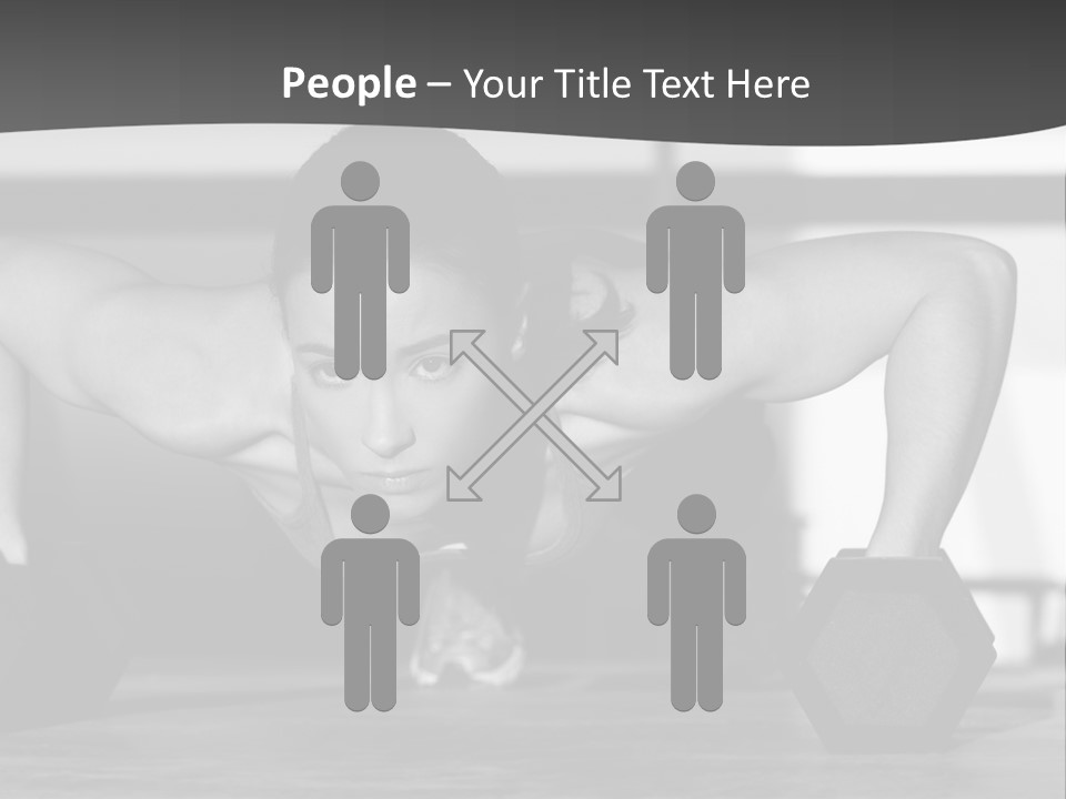 Woman Bodybuilder Abdominal PowerPoint Template