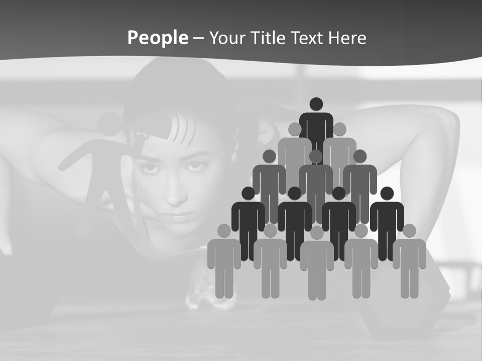 Woman Bodybuilder Abdominal PowerPoint Template