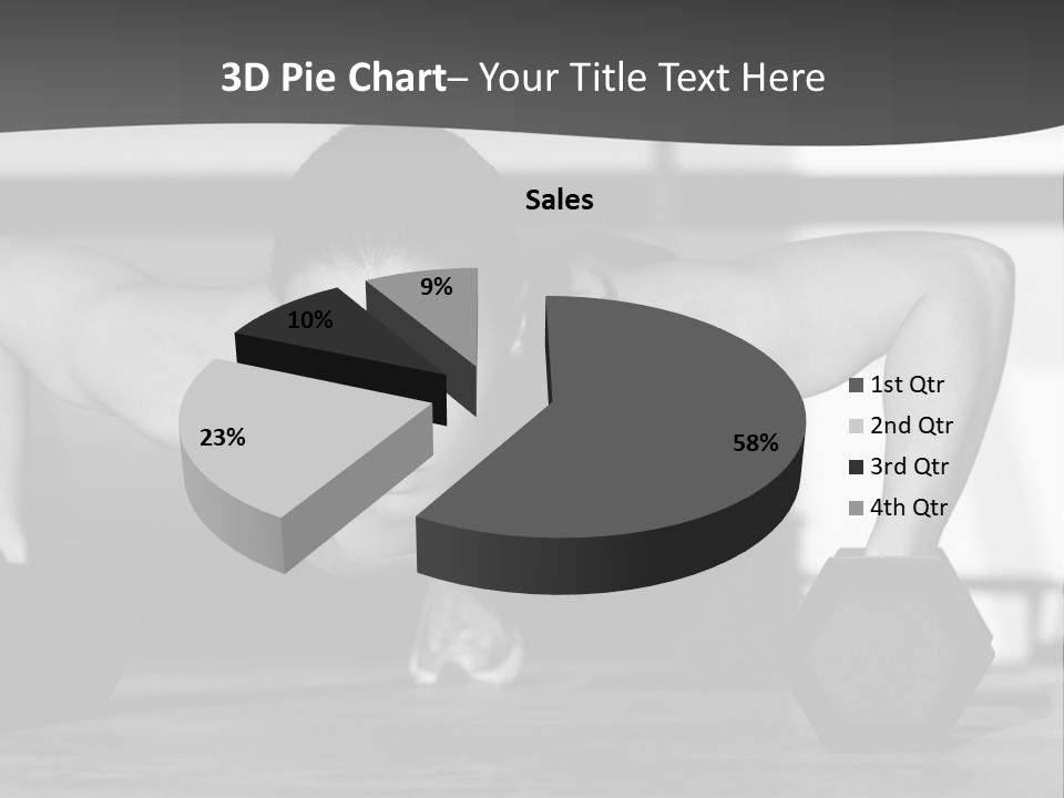 Woman Bodybuilder Abdominal PowerPoint Template