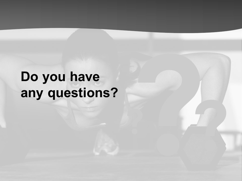 Woman Bodybuilder Abdominal PowerPoint Template