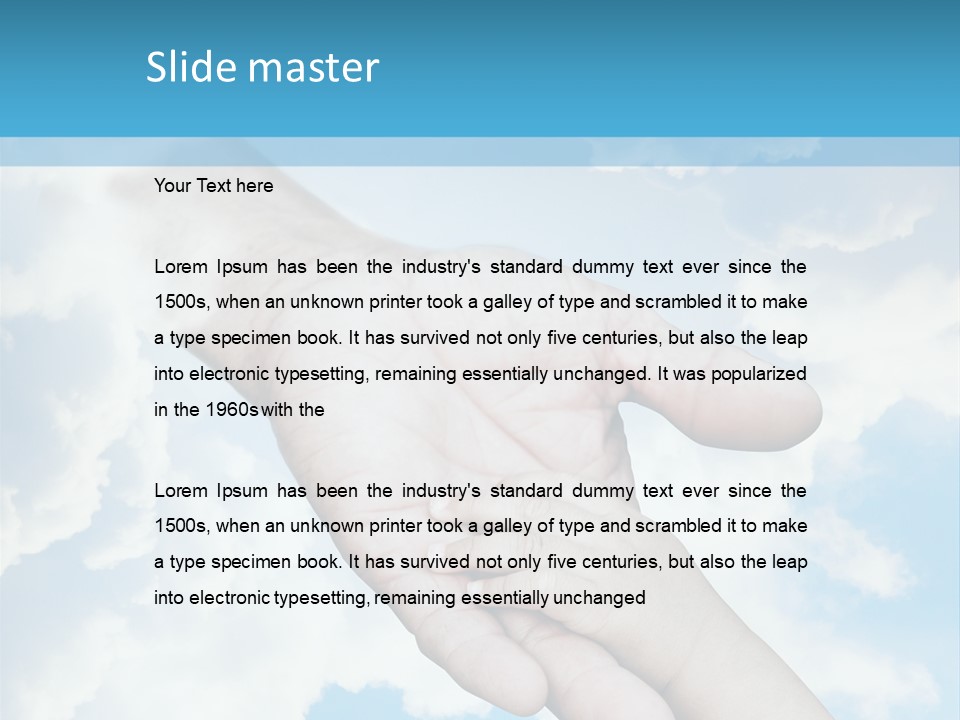 Teamwork Reach Hold PowerPoint Template