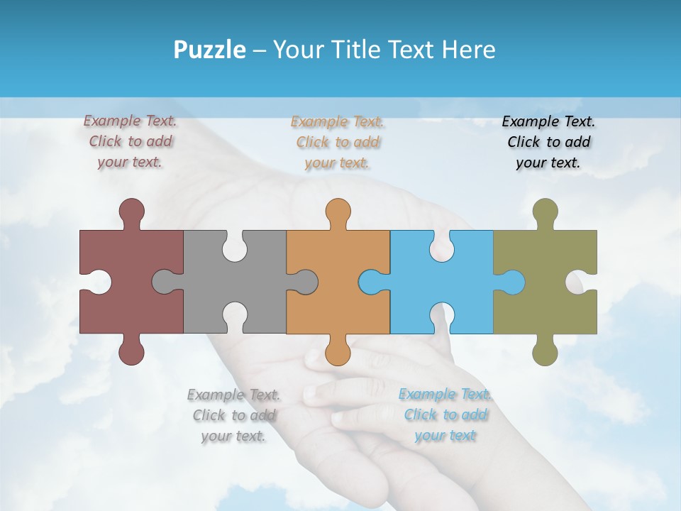 Teamwork Reach Hold PowerPoint Template