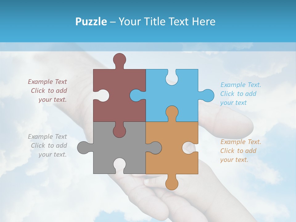 Teamwork Reach Hold PowerPoint Template