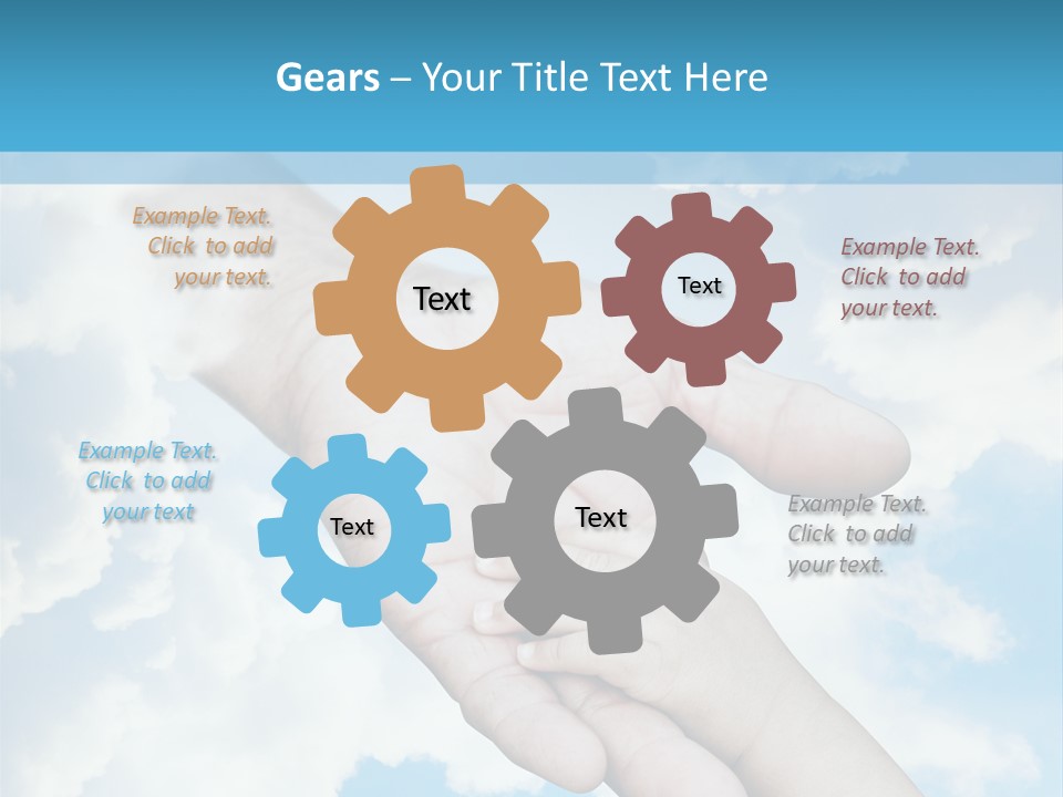 Teamwork Reach Hold PowerPoint Template