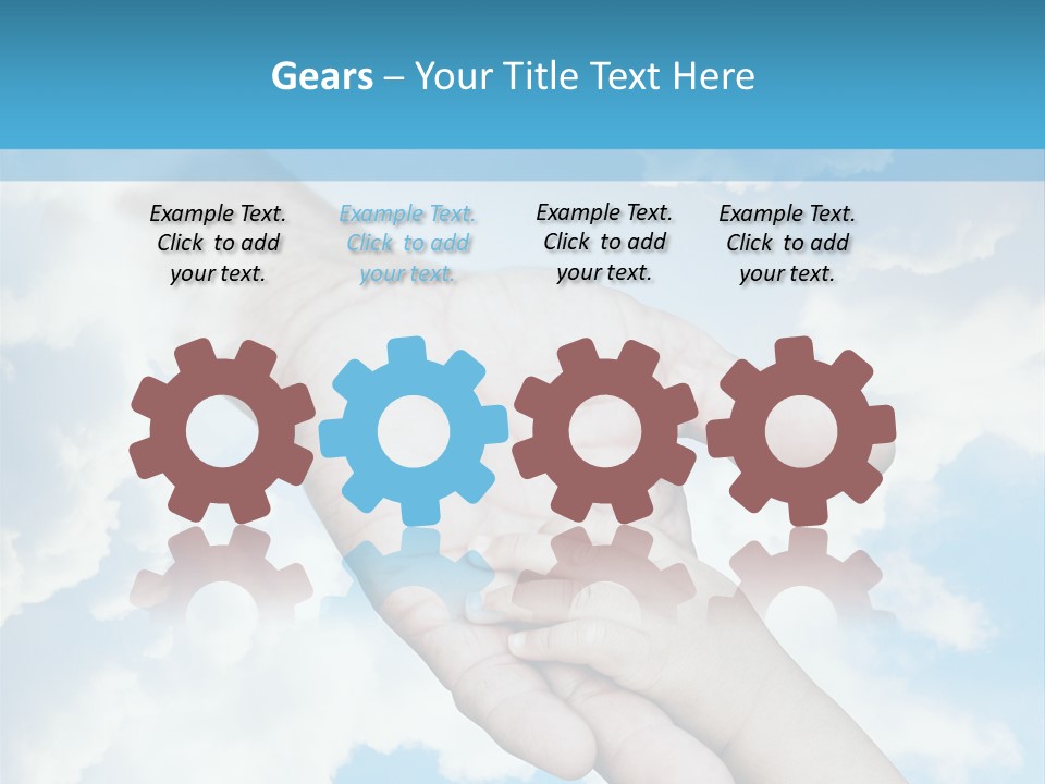 Teamwork Reach Hold PowerPoint Template