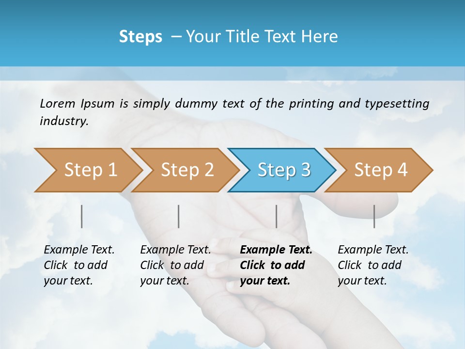 Teamwork Reach Hold PowerPoint Template