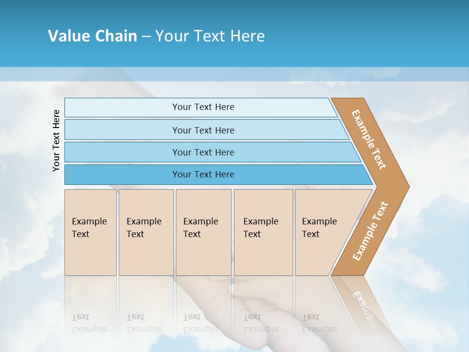 Teamwork Reach Hold PowerPoint Template