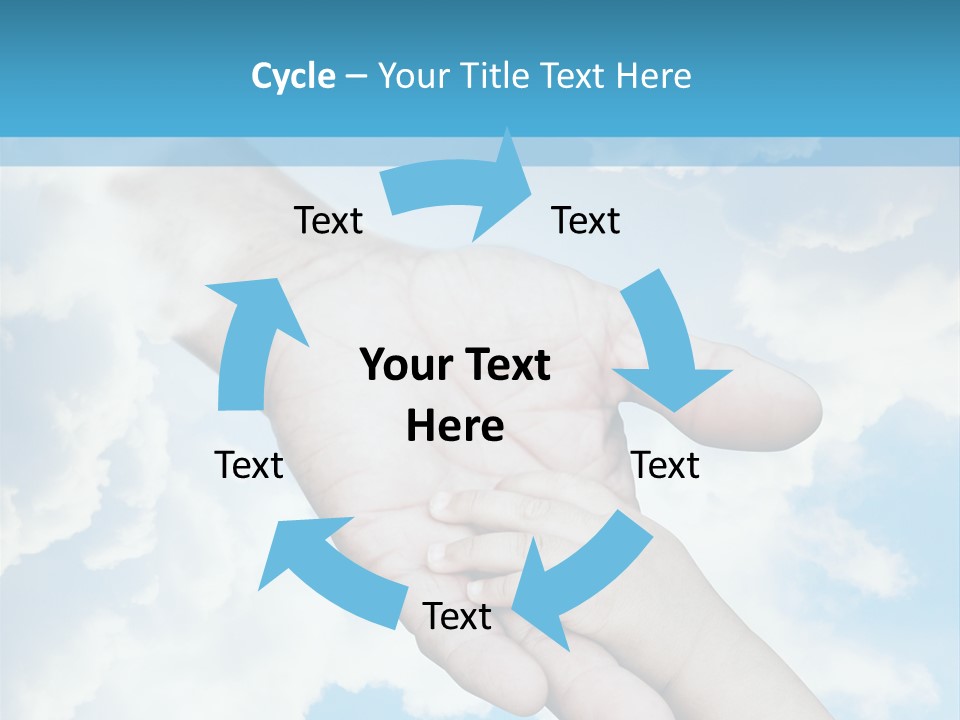 Teamwork Reach Hold PowerPoint Template