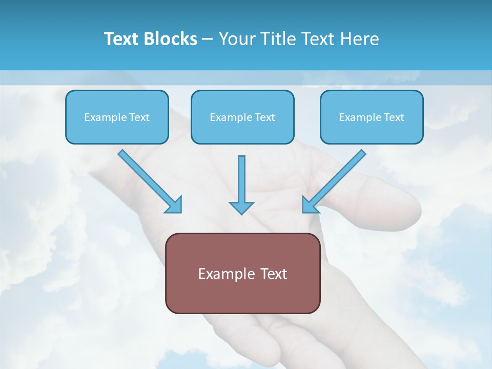 Teamwork Reach Hold PowerPoint Template