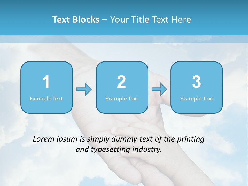Teamwork Reach Hold PowerPoint Template