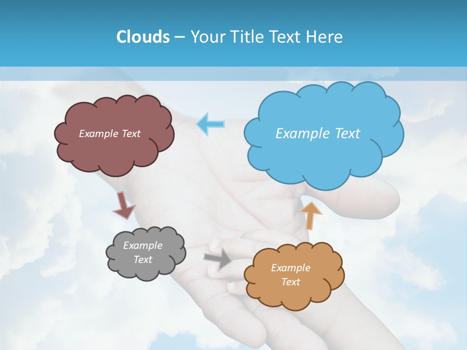Teamwork Reach Hold PowerPoint Template