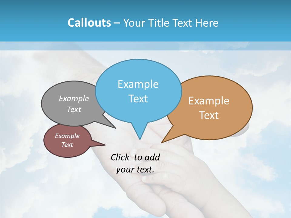 Teamwork Reach Hold PowerPoint Template