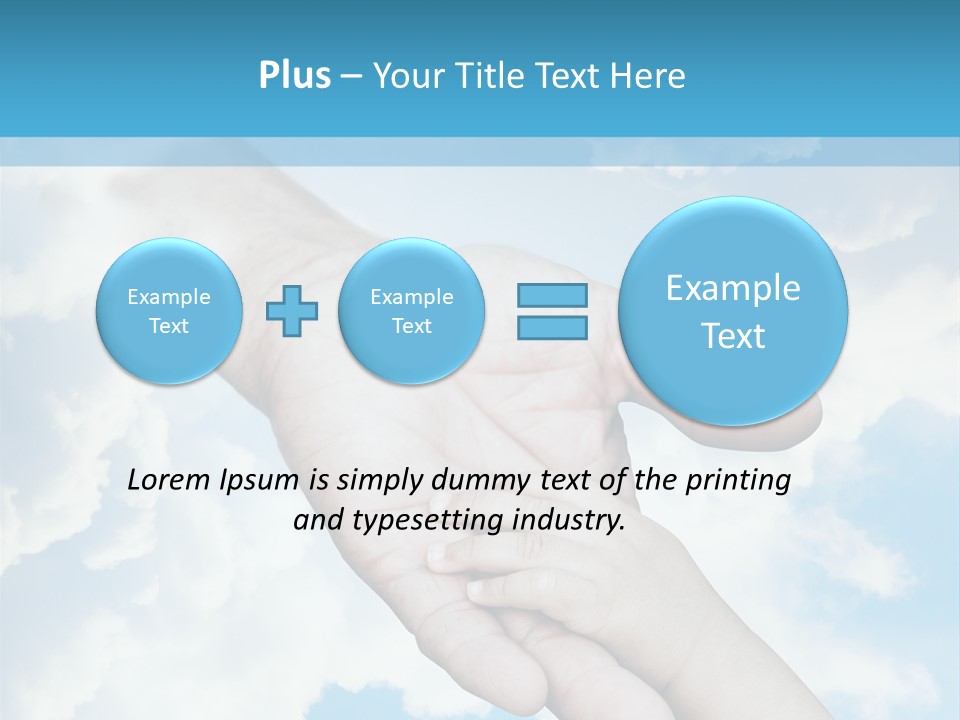 Teamwork Reach Hold PowerPoint Template