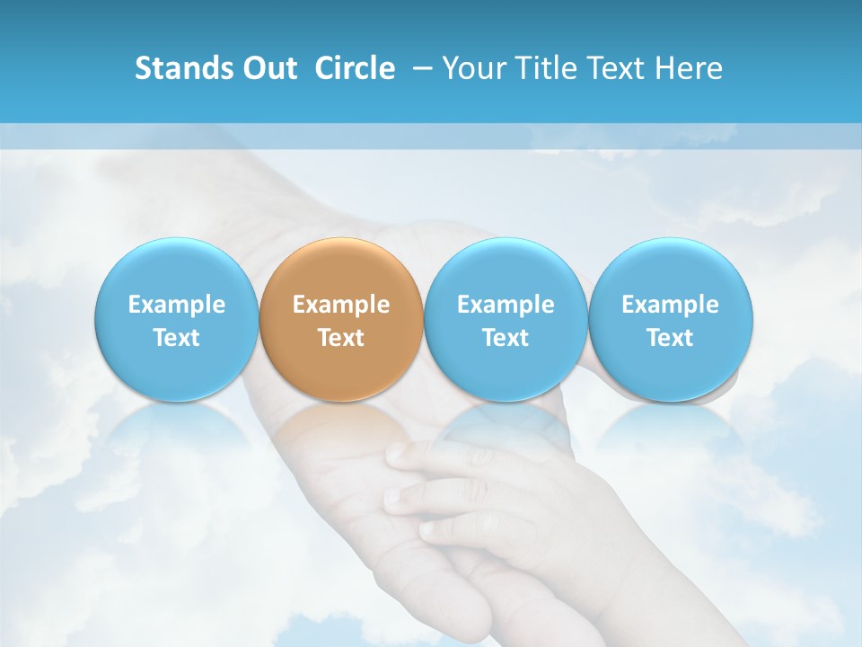 Teamwork Reach Hold PowerPoint Template