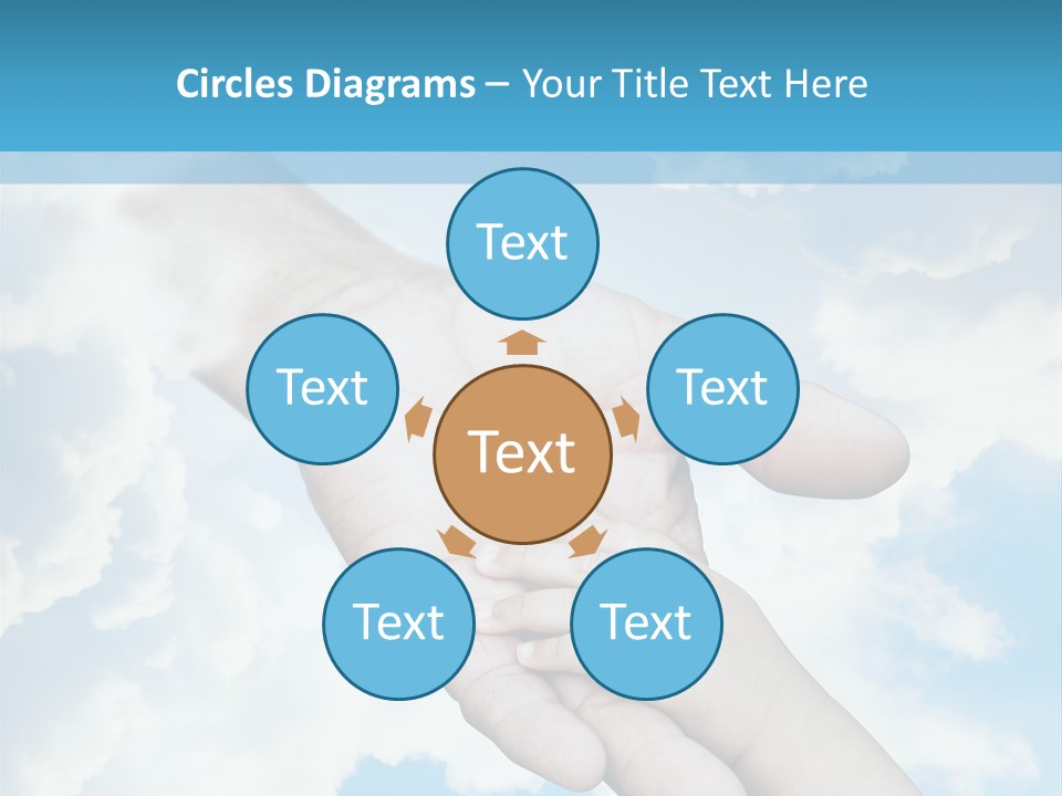 Teamwork Reach Hold PowerPoint Template