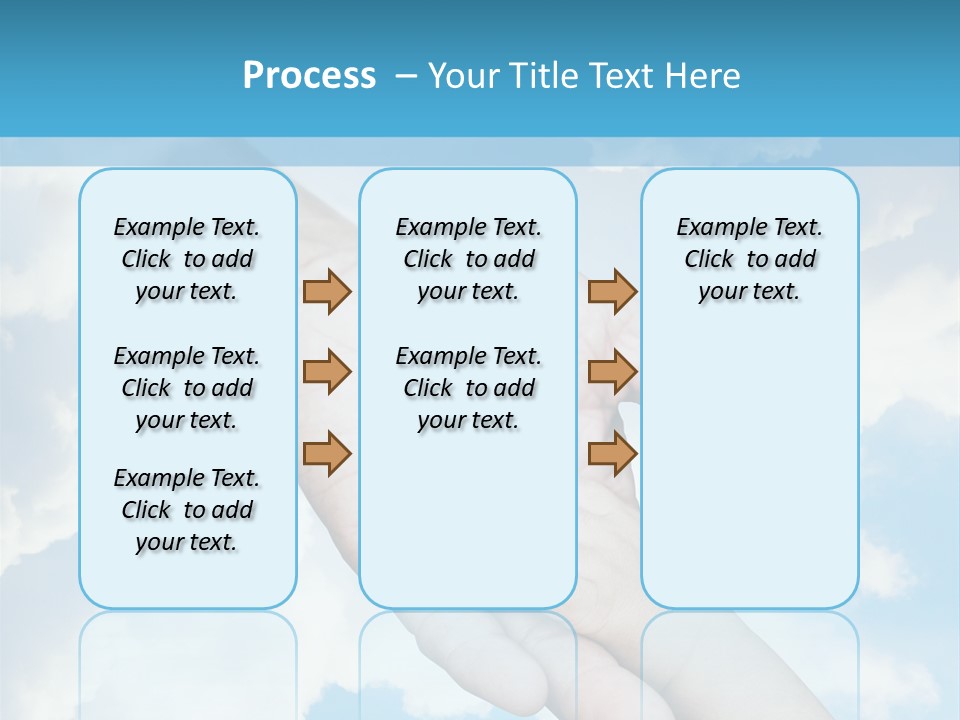 Teamwork Reach Hold PowerPoint Template