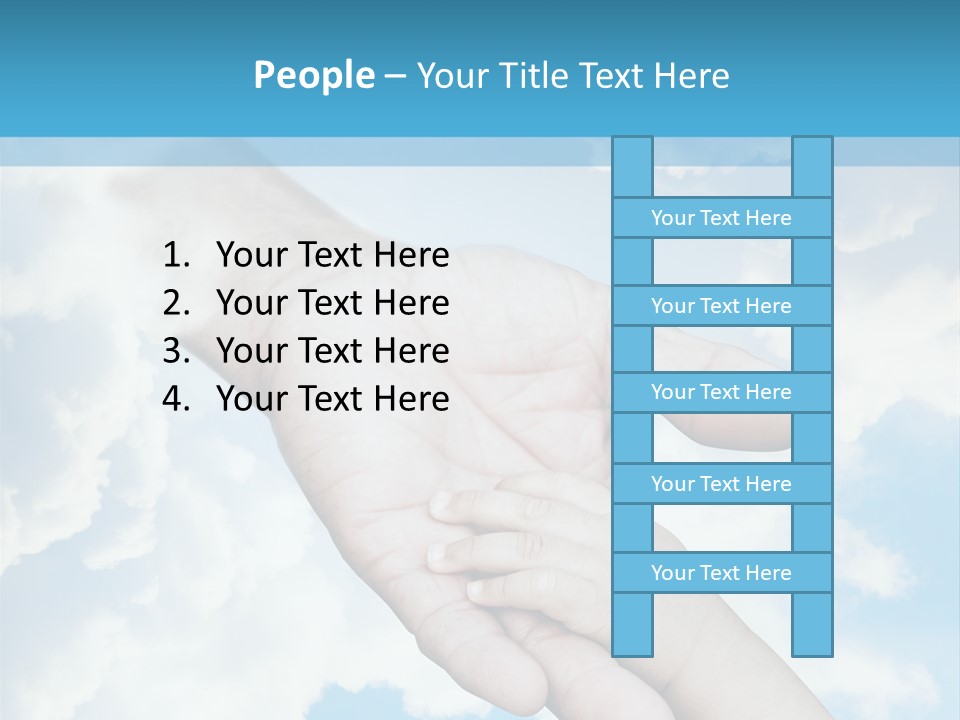 Teamwork Reach Hold PowerPoint Template
