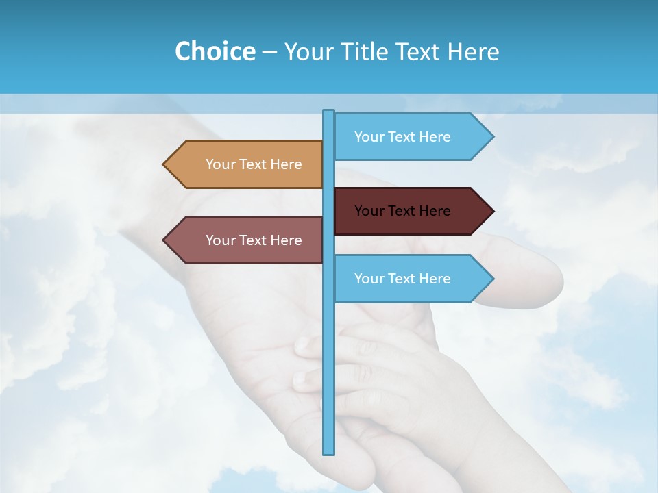 Teamwork Reach Hold PowerPoint Template