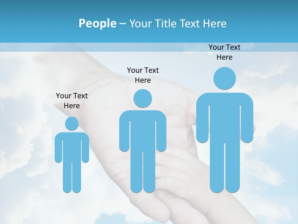 Teamwork Reach Hold PowerPoint Template