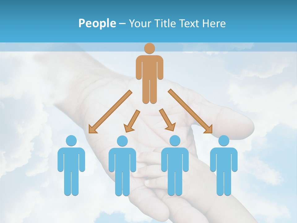 Teamwork Reach Hold PowerPoint Template