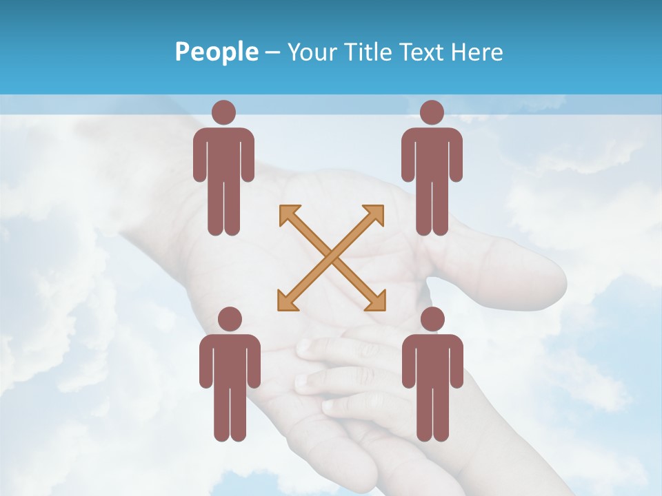 Teamwork Reach Hold PowerPoint Template