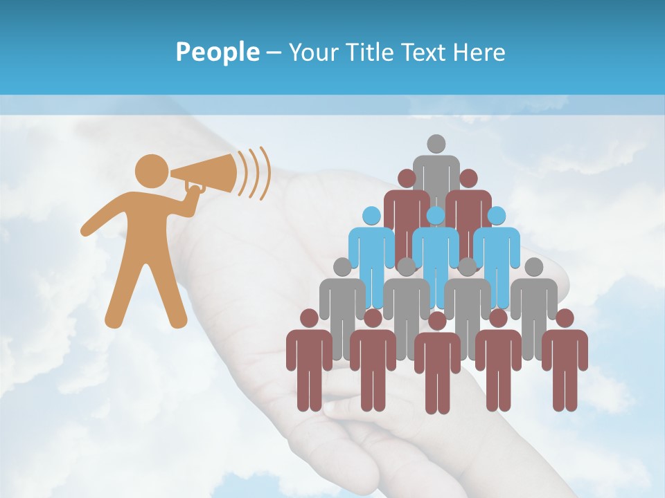 Teamwork Reach Hold PowerPoint Template