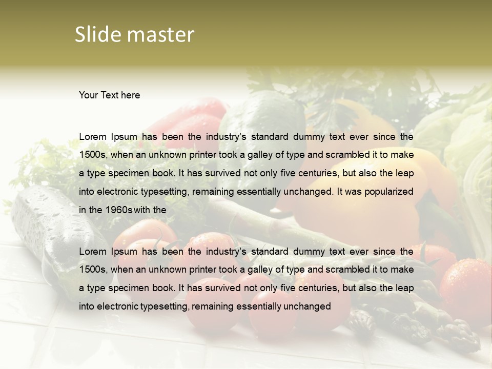 Vegan Cuisine Nutrients PowerPoint Template