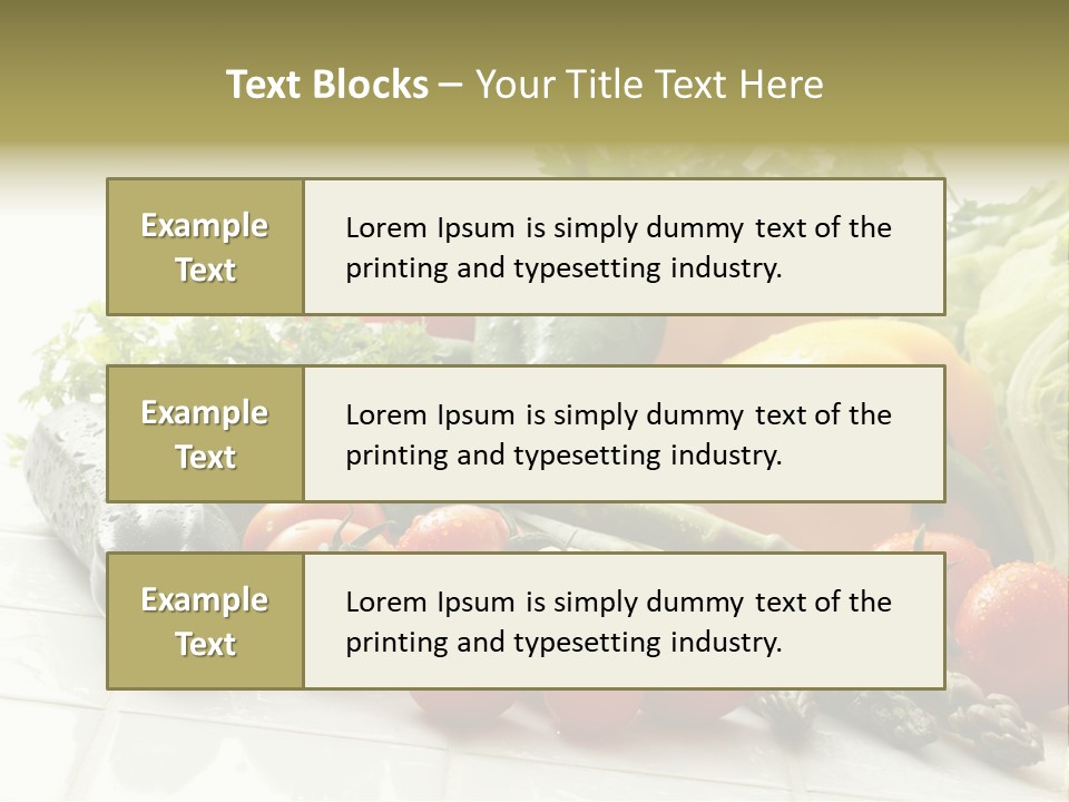 Vegan Cuisine Nutrients PowerPoint Template