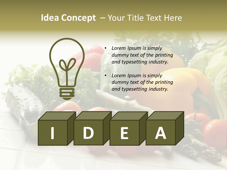 Vegan Cuisine Nutrients PowerPoint Template