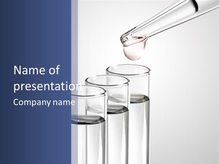 A Group Of Test Tubes Filled With Liquid PowerPoint Template