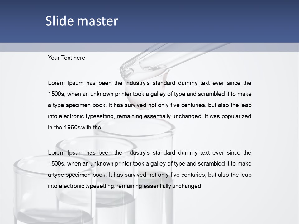 A Group Of Test Tubes Filled With Liquid PowerPoint Template