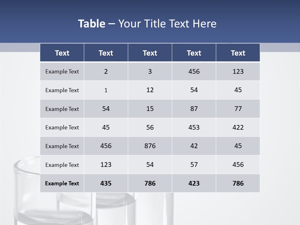 A Group Of Test Tubes Filled With Liquid PowerPoint Template