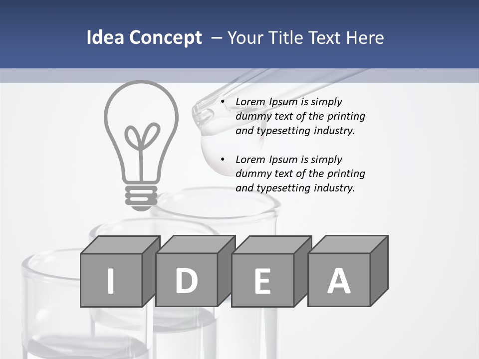 A Group Of Test Tubes Filled With Liquid PowerPoint Template