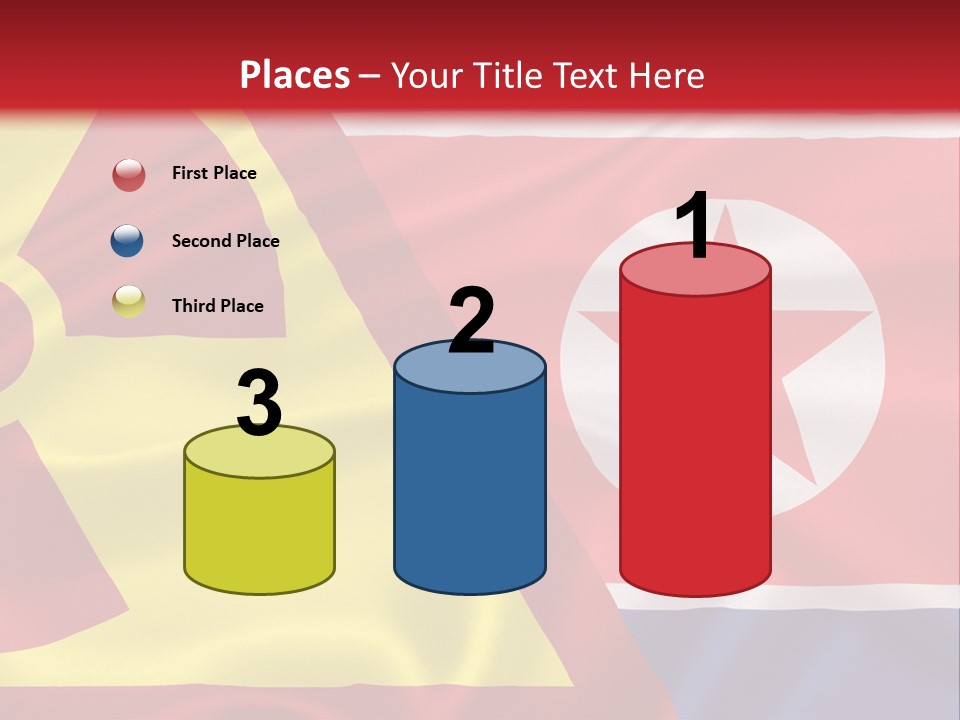 A Flag With A Radioactive Symbol On It PowerPoint Template