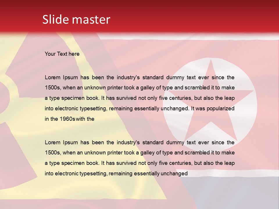 A Flag With A Radioactive Symbol On It PowerPoint Template