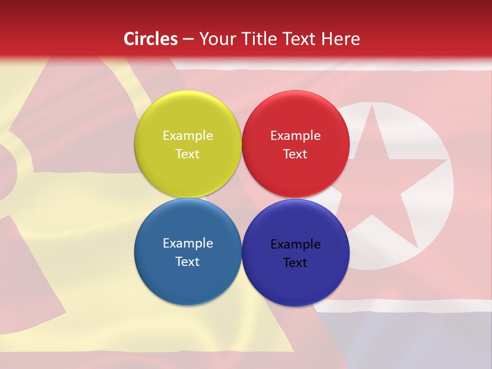 A Flag With A Radioactive Symbol On It PowerPoint Template